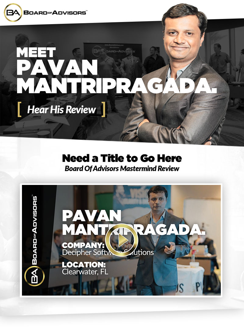 Meet Pavan Mantripragada